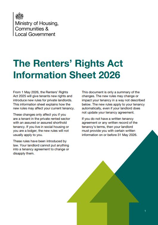 Renters’ Rights Act Information Sheet